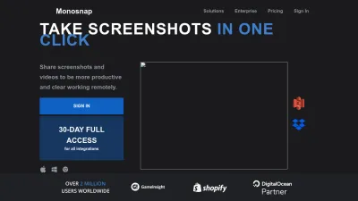 Screenshot of Monosnap.com