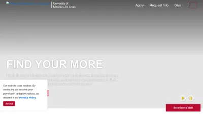 Screenshot of Umsl.edu