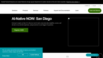 Screenshot preview of juniper.net