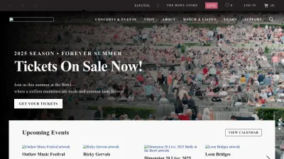 Screenshot of Hollywoodbowl.com