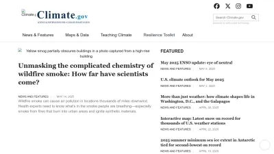 Screenshot of Climate.gov