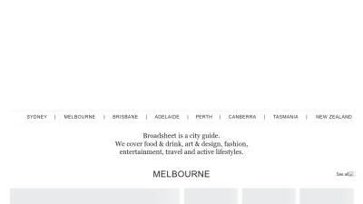 Screenshot preview of broadsheet.com.au