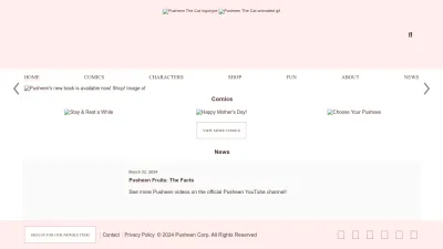 Screenshot of Pusheen.com