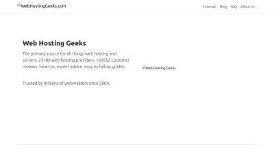 Screenshot of Webhostinggeeks.com