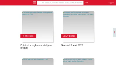 Screenshot of Lovdata.no