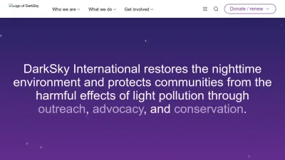 Screenshot of Darksky.org