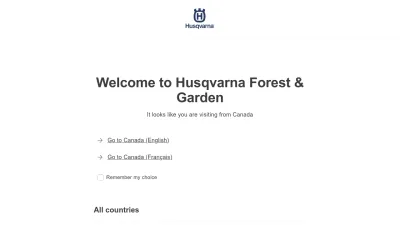 Screenshot preview of husqvarna.com