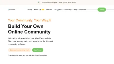 Screenshot of Peepso.com