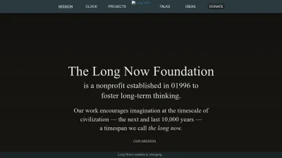 Screenshot of Longnow.org