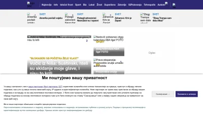 Screenshot of B92.net