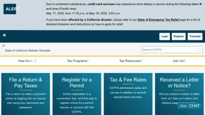 Screenshot of Cdtfa.ca.gov