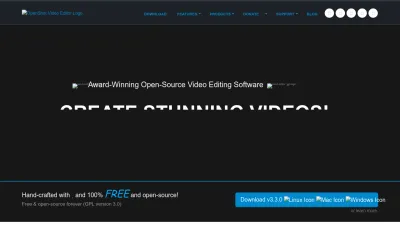 Screenshot preview of openshot.org