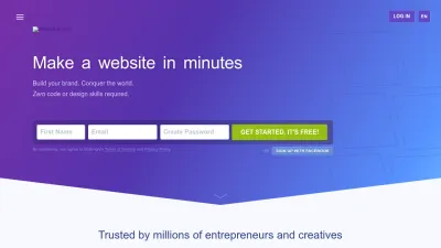 Screenshot preview of strikingly.com
