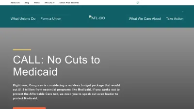 Screenshot of Aflcio.org