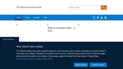 Screenshot of Nidirect.gov.uk