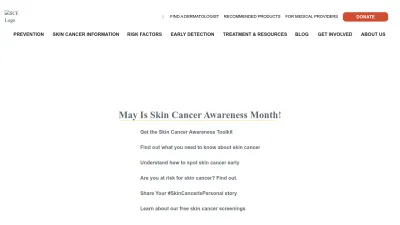 Screenshot of Skincancer.org