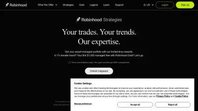 Screenshot of Robinhood.com