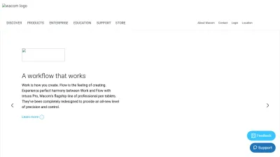 Screenshot of Wacom.com