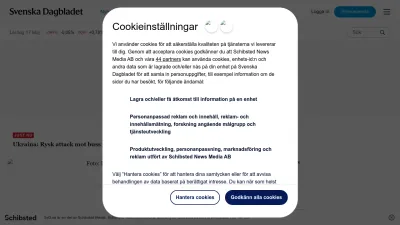 Screenshot of Svd.se