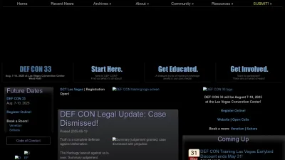 Screenshot of Defcon.org