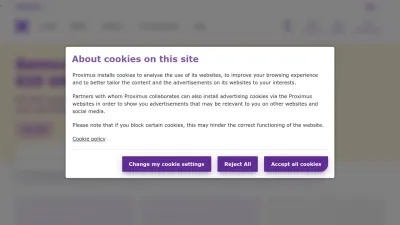 Screenshot of Proximus.be
