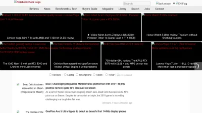 Screenshot of Notebookcheck.net