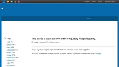Screenshot of Plugins.jquery.com
