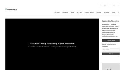 Screenshot preview of aestheticamagazine.com