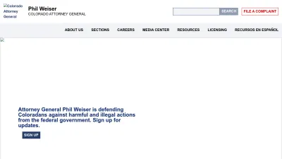 Screenshot of Coag.gov