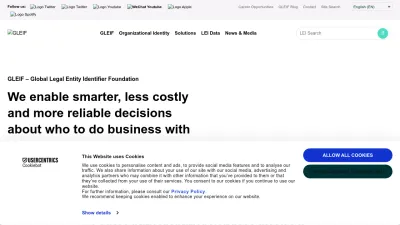Screenshot of Gleif.org