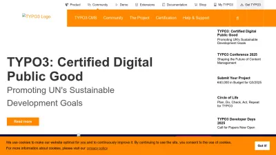 Screenshot of Typo3.org