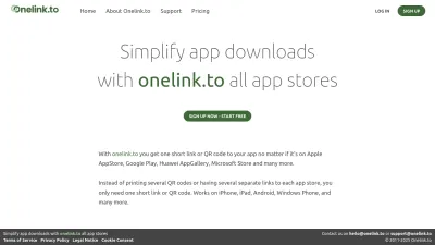 Screenshot of Onelink.to