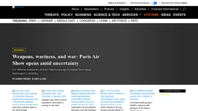Screenshot preview of defenseone.com