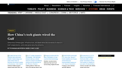 Screenshot of Defenseone.com