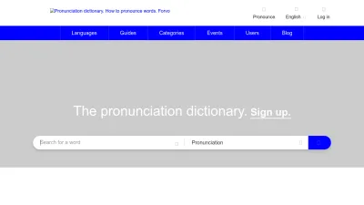 Screenshot of Forvo.com