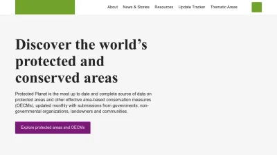Screenshot of Protectedplanet.net