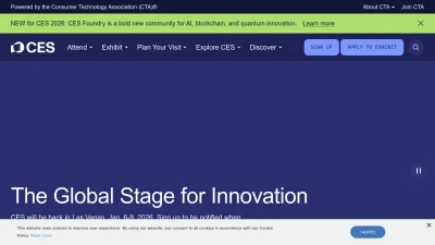 Screenshot preview of ces.tech