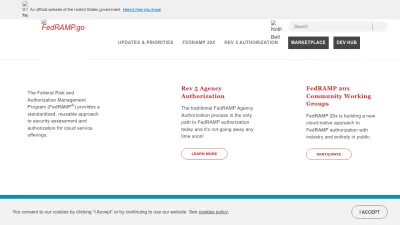 Screenshot of Fedramp.gov
