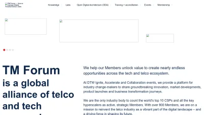 Screenshot preview of tmforum.org