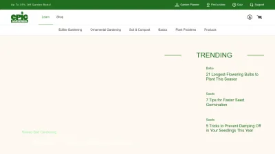 Screenshot preview of epicgardening.com