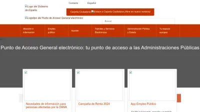 Screenshot of Administracion.gob.es