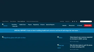 Screenshot of Fiercehealthcare.com