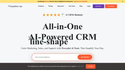 Screenshot of Engagebay.com