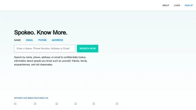 Screenshot preview of spokeo.com