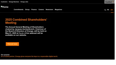 Screenshot of Orange.com