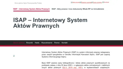 Screenshot preview of isap.sejm.gov.pl