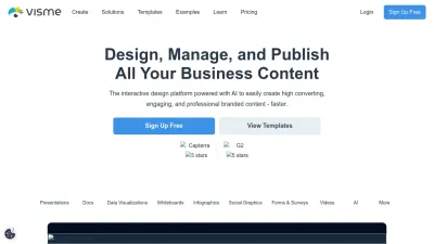 Screenshot preview of visme.co
