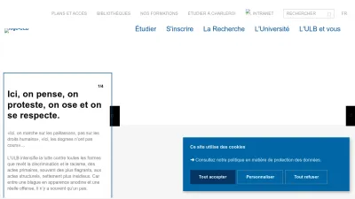 Screenshot of Ulb.ac.be