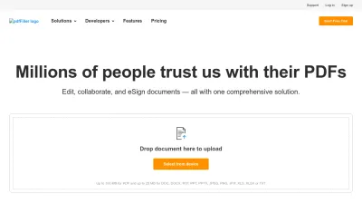 Screenshot of Pdffiller.com