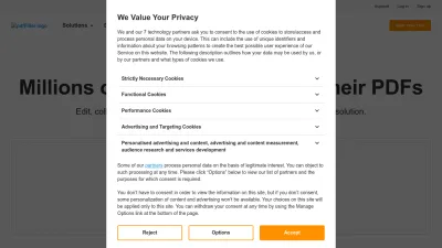 Screenshot preview of pdffiller.com